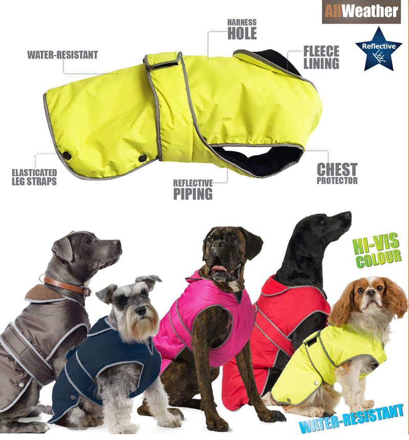 Ancol Muddy Paws Stormguard Coat Blue Small ( Length 30cm/ to fit girth 44-56cm) navy - PawsPlanet Australia