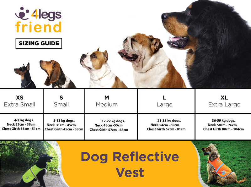 [Australia] - 4LegsFriend Dog Safety Yellow Reflective Vest with Leash Hole 5 Sizes - High Visibility for Outdoor Activity Day and Night, Keep Your Dog Visible, Safe from Cars & Hunting Accidents New Design + Bonus Medium 