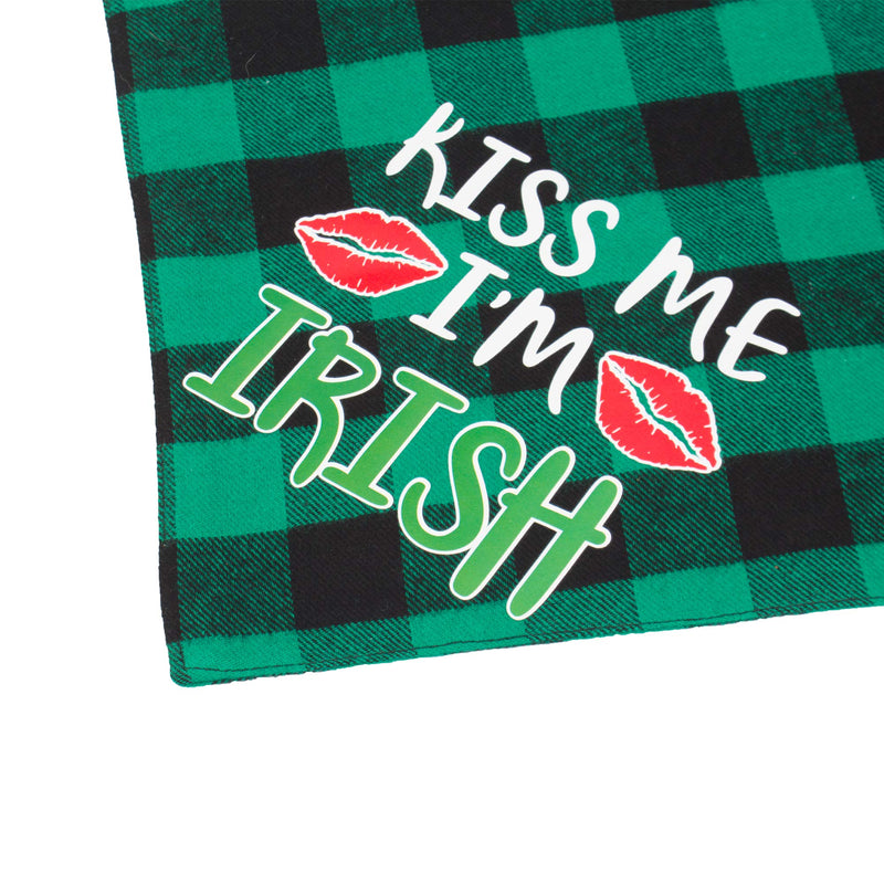 St. Patrick's Day Dog Bandana Green Plaid Pet Bandana Triangle Bibs Scarf Accessories for Small Medium Large Dog (Style 1) Style 1 - PawsPlanet Australia