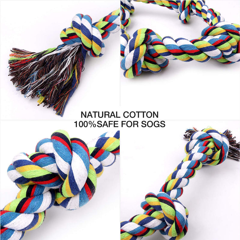 VIEWLON XL Dog Rope Toys for Strong Large Dogs, Durable Dog Chew Toy 5 Knots Rope for Aggressive Chewers/Tug of War, XXL 36inch Interactive Rope Chew Toys for Large Medium Dog Breeds Teeth Cleaning - PawsPlanet Australia