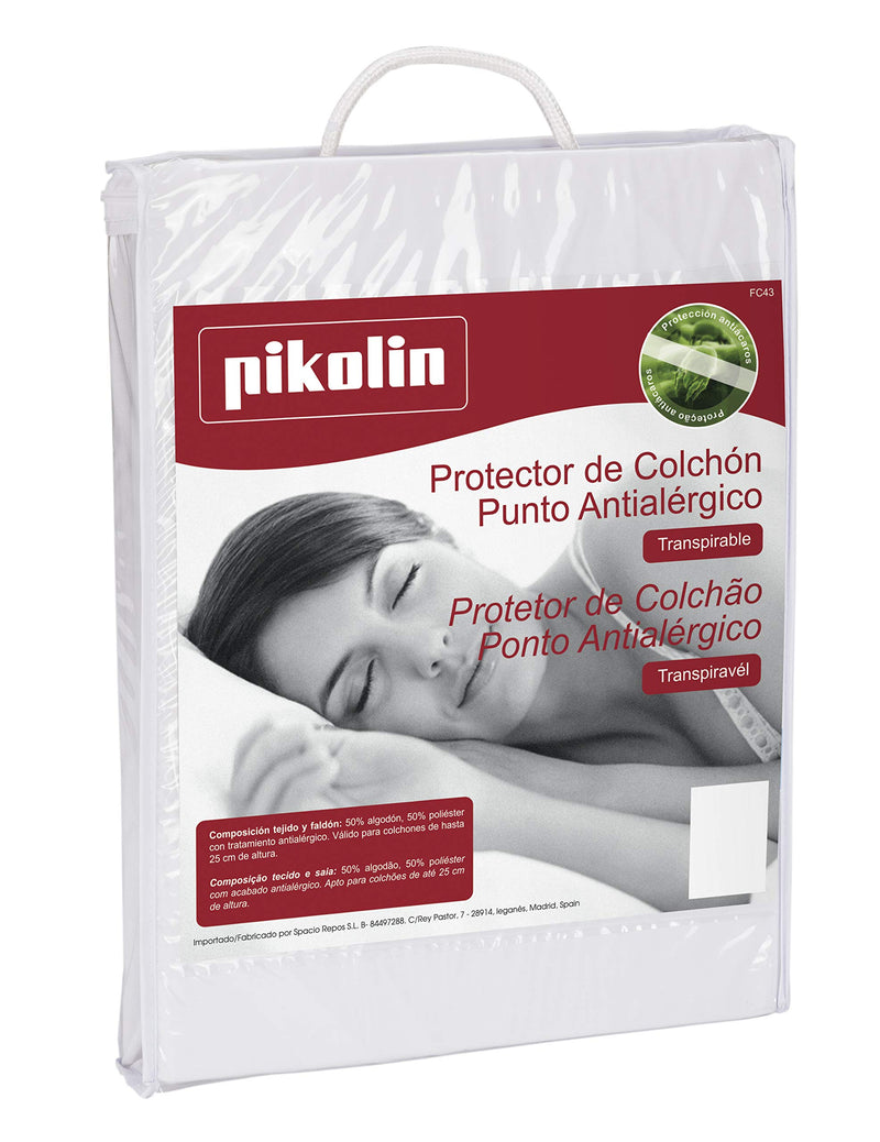 Pikolin Home Mattress Protector, Anti-Allergenic, Breathable, 150 x 190/200 cm, White 200 - PawsPlanet Australia