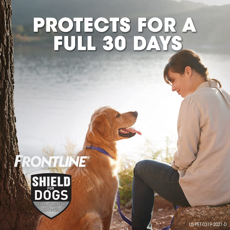 FRONTLINE Shield for Dogs Flea & Tick Treatment, 21-40 lbs 3 Count - PawsPlanet Australia