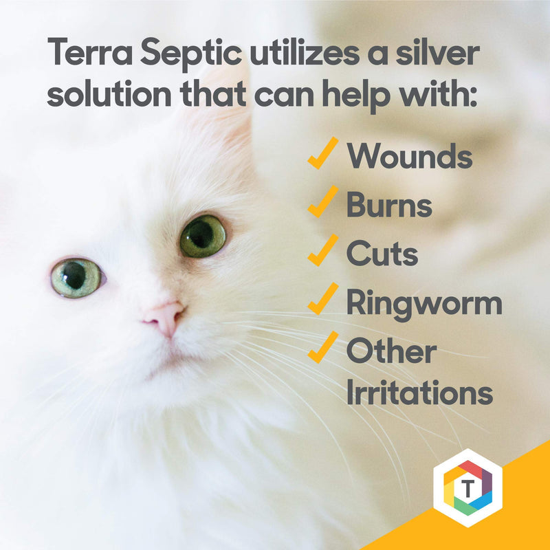 Thomas Pet Terra Septic - Silver Solution for Dogs & Cats - Helps with Seasonal Allergies, Runny Eyes, & Tear Stains - (30 Milliliters) - PawsPlanet Australia