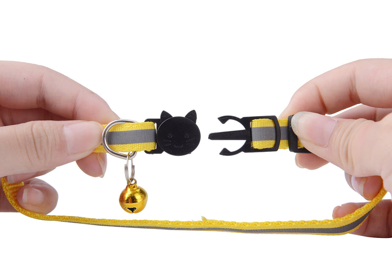 SCIROKKO Cat Collar Quick Release with Bell Reflective Collars 6 Packs - PawsPlanet Australia