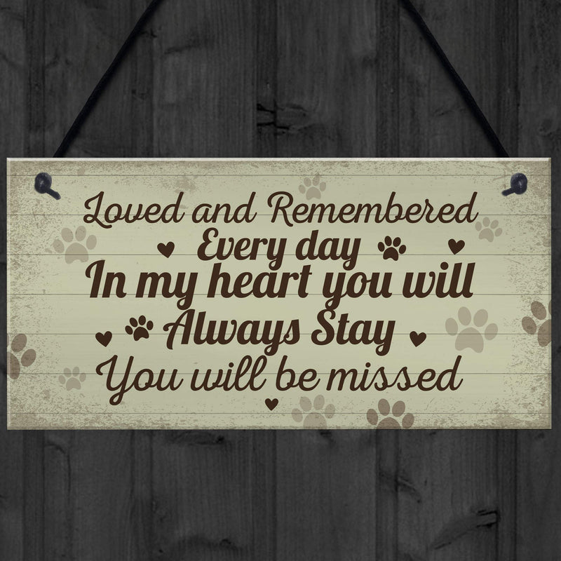 RED OCEAN Hanging Pet Memorials Cat Plaque Pet Memorials Dog Remembrance Grave Plaque Keepsake Gift - PawsPlanet Australia