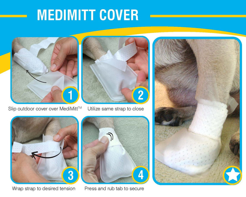 [Australia] - PawFlex Outdoor Water Proof Cover. Slides Over MediMitts for Dogs paw (which are Sold Separately) Fastens with Medimitt Strap. Useful for hot Spots, Fungus, Allergies and Chronic Licking Value 20 pk Large 