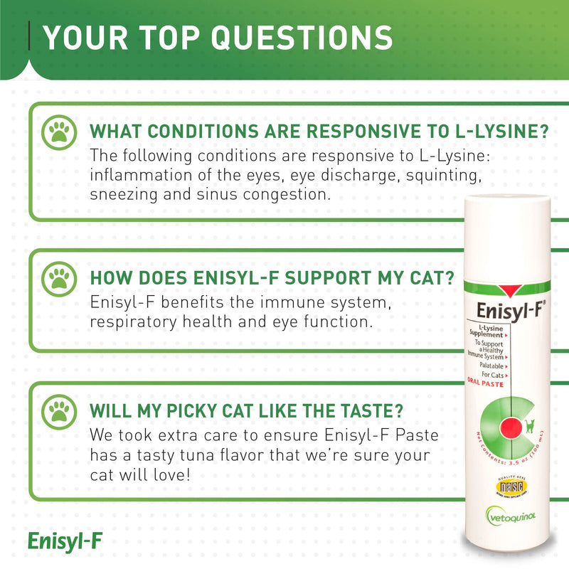 Vetoquinol Enisyl-F Oral Paste for Cats, 100ml - PawsPlanet Australia