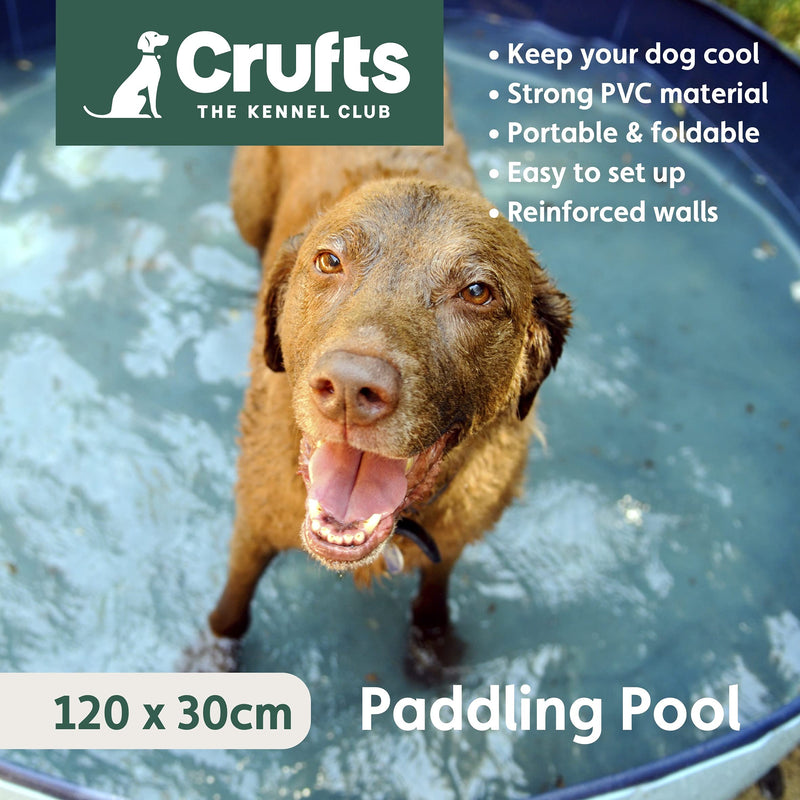 VFM - Foldable Pet Bath Tub, Paddling Pool for Dogs (120cm x 30cm) - PawsPlanet Australia