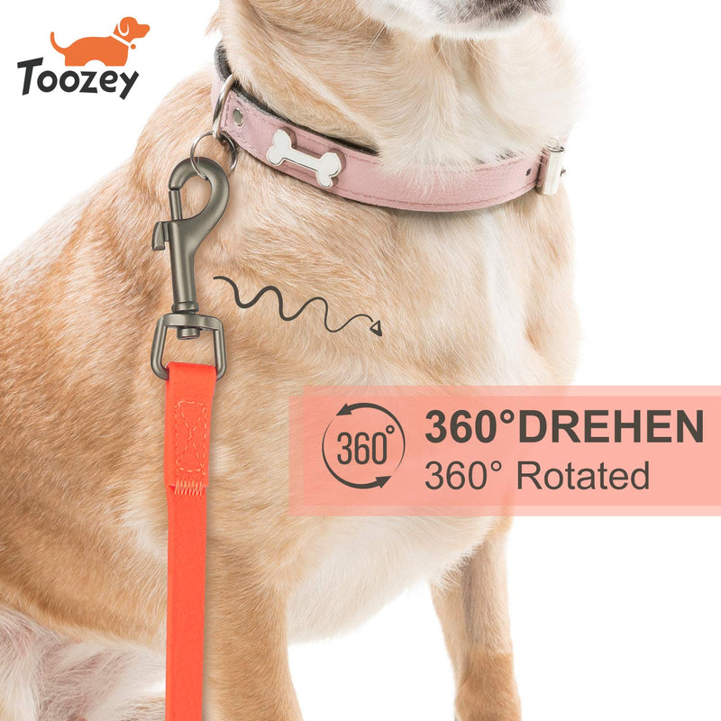 Toozey towing leash for dogs, 5m / 10m / 15m / 20m towing leash with hand strap and mesh pocket, waterproof training leash for large to small dogs, robust dog leash neon orange - PawsPlanet Australia