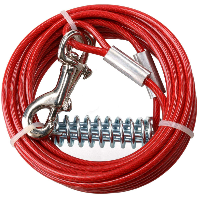AB Tools Extra Strong Dog Stake Out Spike & 10ft Weather Resistant Tie-Out Cable 10FT/ 3M - PawsPlanet Australia
