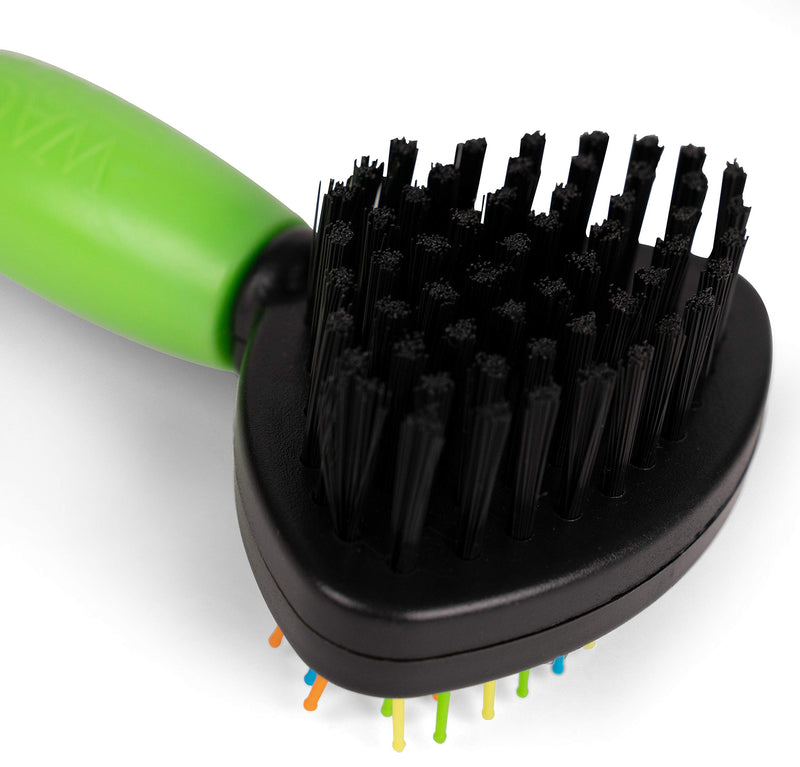 [Australia] - Wags & Wiggles Dog Grooming Tools | Dog Brushes for All Dogs Detangle and Reduce Matted Hair, Reduce Shedding, and Smooth Coats | Dog Clippers For All Dogs | Great for Dogs with Long or Short Hair Small Bristle and Pin Brush - Long Hair 