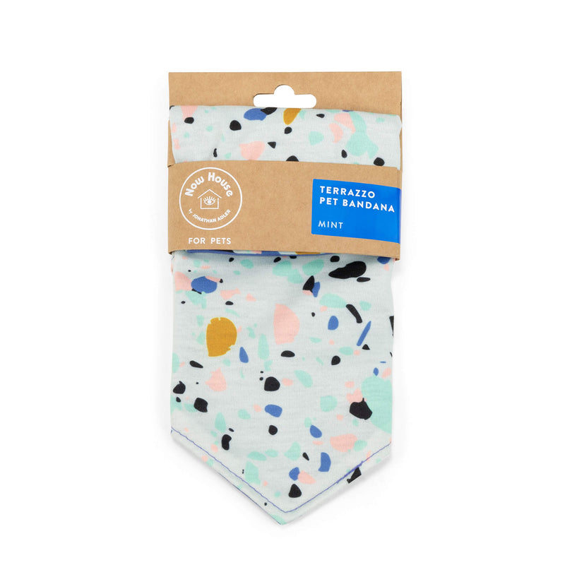 Now House by Jonathan Adler for Pets Dog Bandanas | Stylish Bandanas for Dogs Available in Multiple Prints | Soft, Cute, and Adorable Dog Accessories for All Dogs | Easy to Wear, One Size Fits Most Terrazzo - PawsPlanet Australia