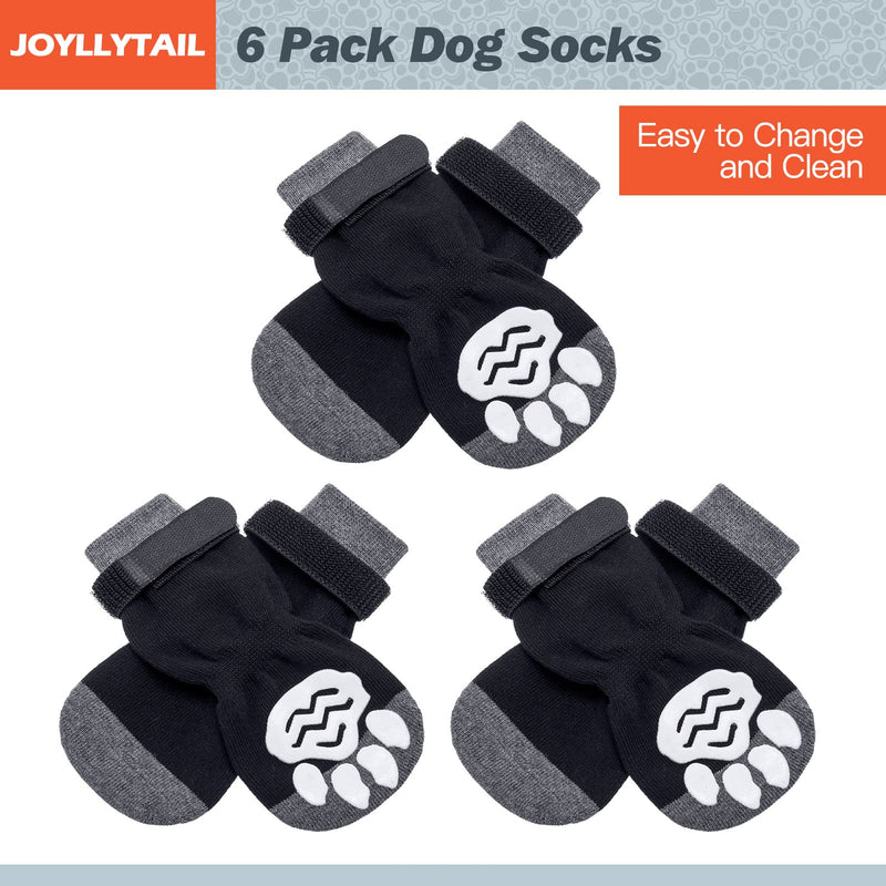 Anti-Slip Dog Socks - 3 Pairs of Breathable Dog Socks with Adjustable Strap, Pet Paw Protectors Traction Control for Indoor on Hardwood Floor Wear Small - PawsPlanet Australia
