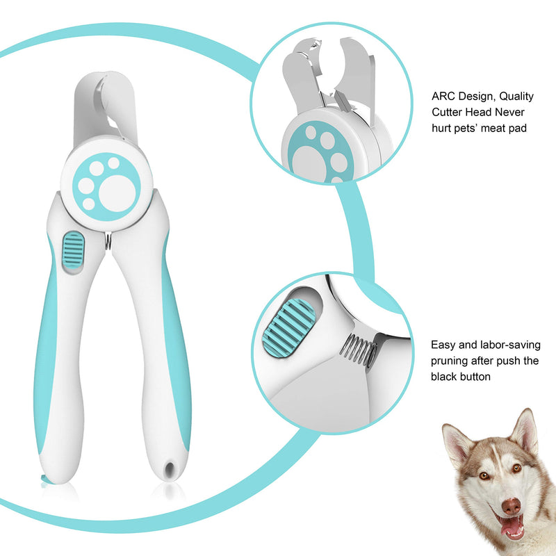 [Australia] - LAIKA Dog Nail Clippers and Trimmer - with Safety Guard to Avoid Over-Cutting Nails & Free Nail File - Razor Sharp Blades - Sturdy Non Slip Handles - for Safe, Professional Grooming Medium 