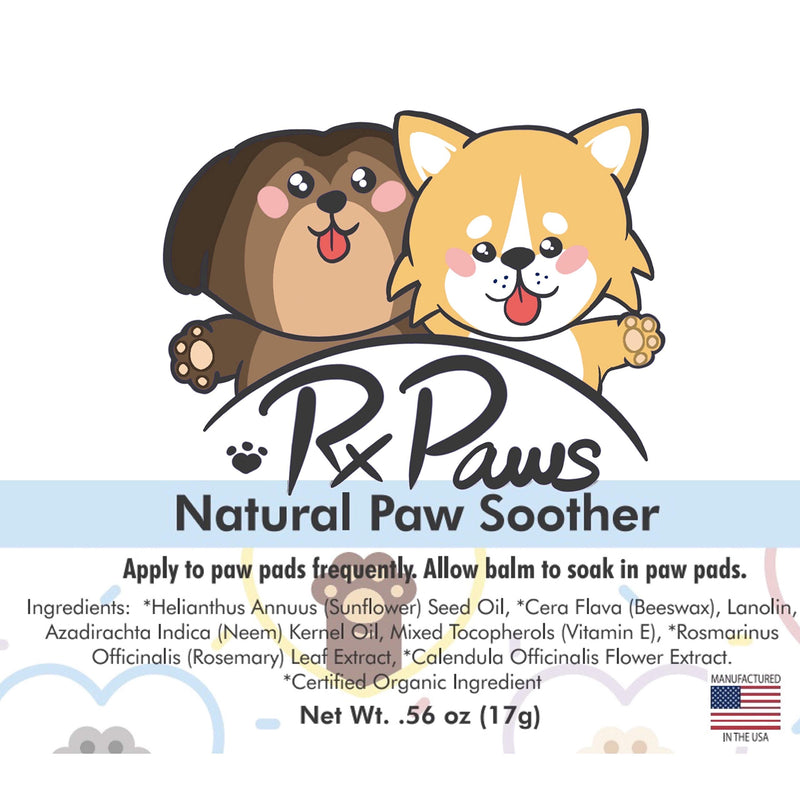 RxPaws Dog Natural Paw Soother, Paw Moisturizer, Mess-Free Paw Tube Balm, All Natural Ingredients - PawsPlanet Australia