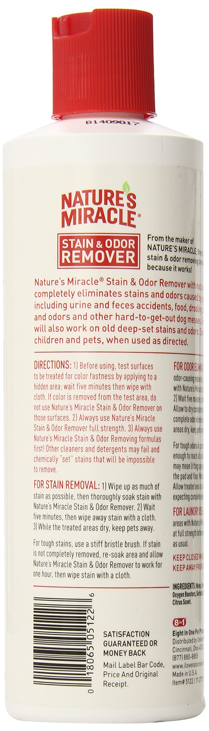 Nature's Miracle Dog Stain and Odor Remover, Safe for Your Pets & Home Original 16 oz - PawsPlanet Australia
