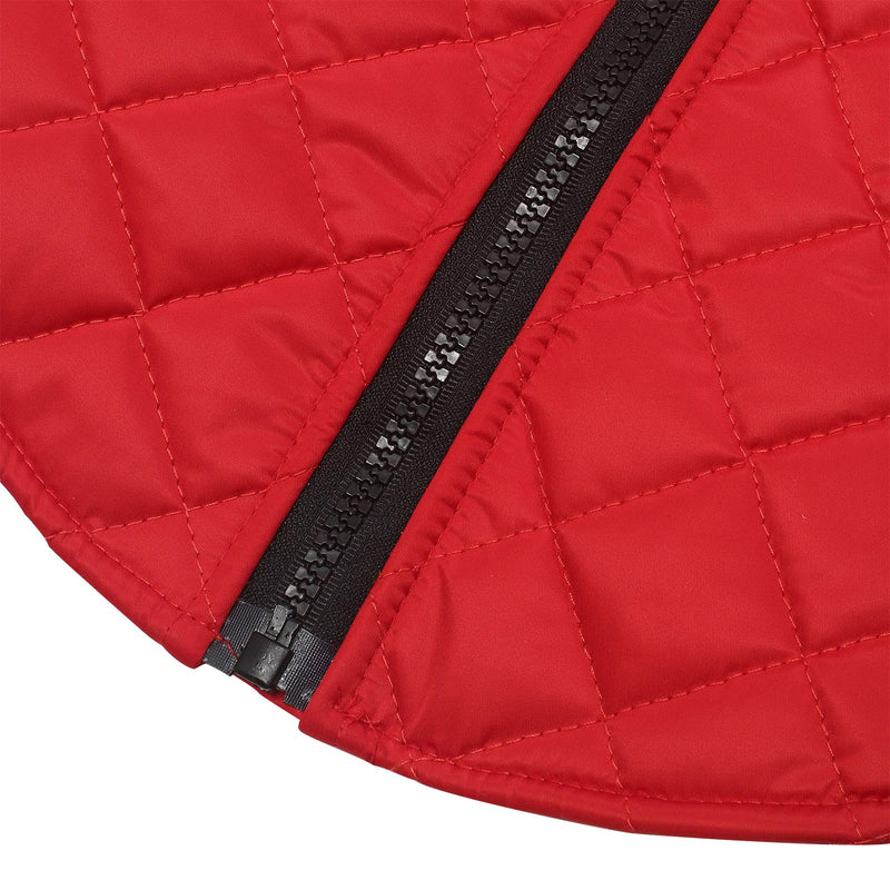 Geyecete Winter Warm Dog Coat - Dog Coat Waterproof Jacket Warm Padded Puffer Vest D-Ring Dog Jacket Coat For Small Medium Large Dog -Red-XS - PawsPlanet Australia