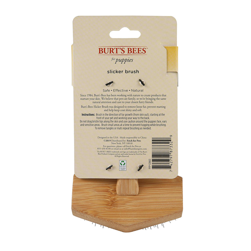 [Australia] - Burt's Bees for Dogs Double Sided Pin & Hemp Bristle Dog Brush One Size Puppy Slicker Brush 