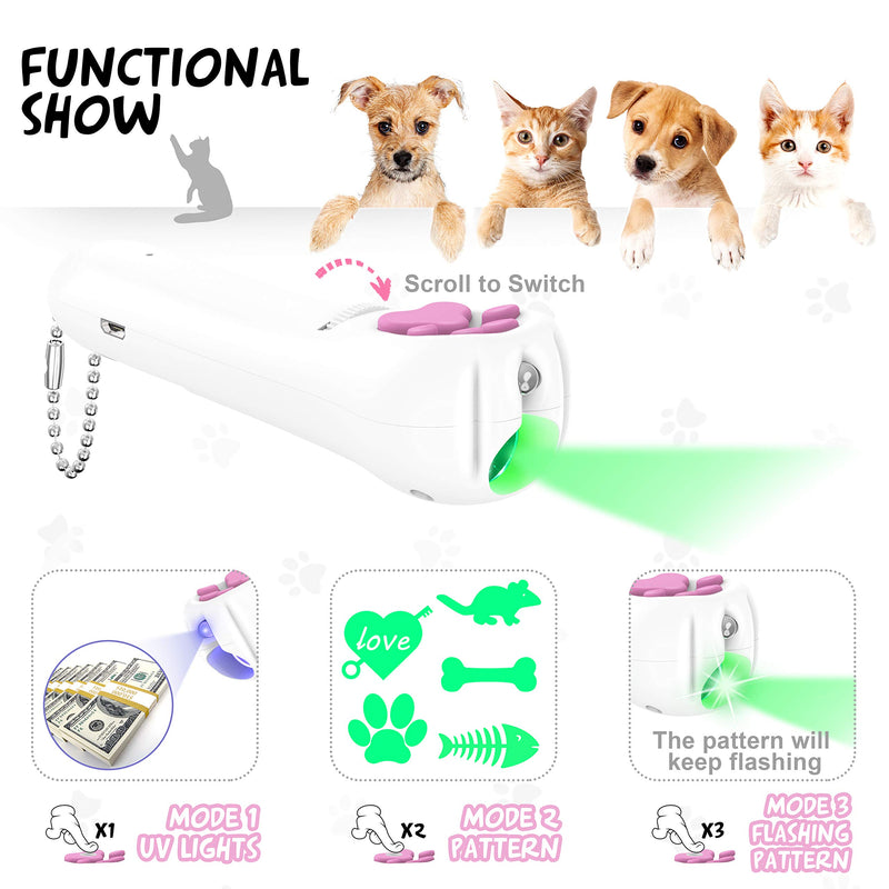 FYNIGO Interactive Cat Toy,Cat Toys for Indoor Cats Interactive,Rechargeable Cat Teaser Wand Toy with 5 Patterns,Latest Safety Pet Toys - PawsPlanet Australia