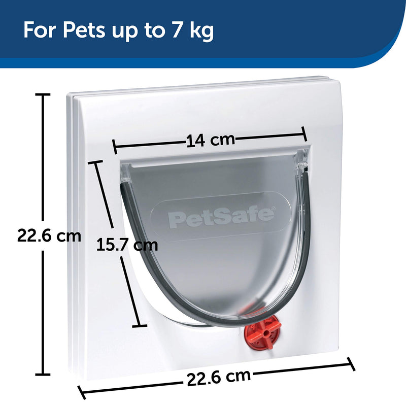 PetSafe Staywell 4 Way Locking Classic Cat Flap, Easy Install, Durable, Pet Door for Cats - (Tunnel Included) With Tunnel - PawsPlanet Australia