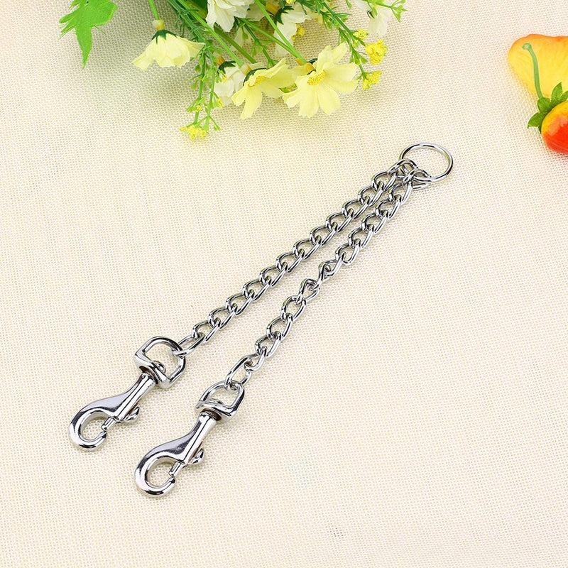 Mikrokos double leash for 2 dogs, safety leash, 2 ways, stainless steel, for small dogs, for two dogs - PawsPlanet Australia