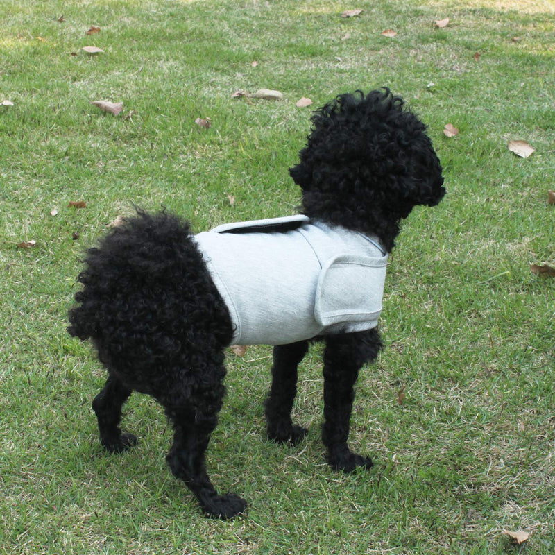 YUKOOL Anxiety Coat for Dogs, Lightweight Wrap Calming Vest, Dog Anxiety Jacket, Used to Instant Therapy for Over Excitement in Lightning and Fireworks to Keep Calming Comfort(XS,Grey) XS Grey - PawsPlanet Australia