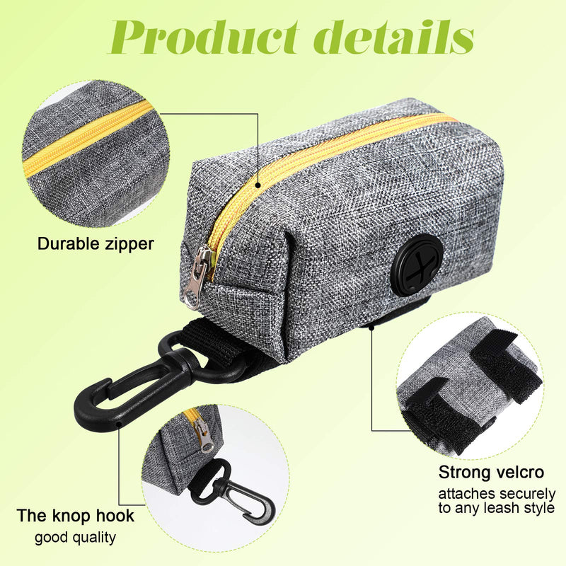3 Pieces Dog Poop Holder Dog Poop Dispenser Dog Waste Bag Container with Zipper and Clip for Dog Leash, 3 Colors (Classic Style) Classic Style - PawsPlanet Australia