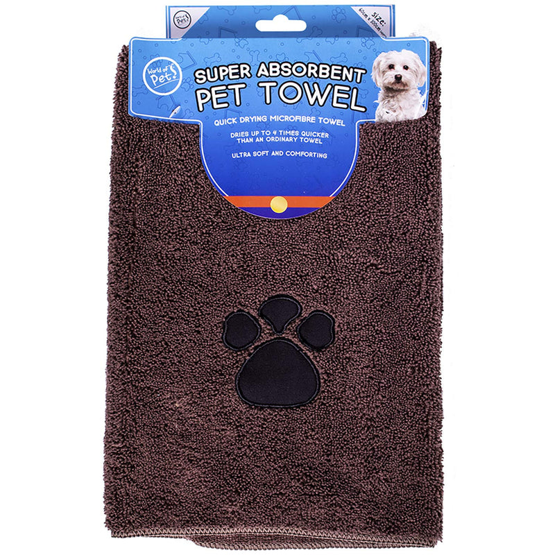 World of pets Super Absorbant Micofibre Pet Towels for Dogs 2 Pack - PawsPlanet Australia