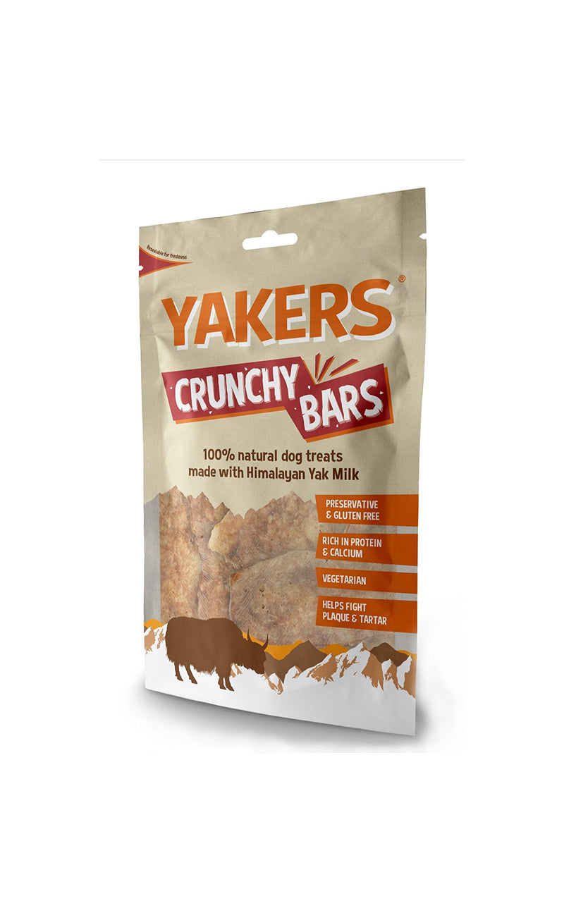 Yakers Natural Dog Treats Crunchy Bars Dry Yak Milk, 5 x 70 g Crunchy Bar - PawsPlanet Australia