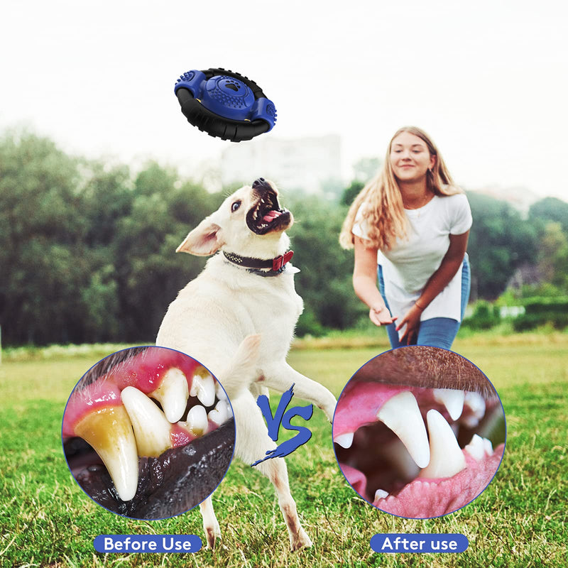 Dog Toys for Aggressive Chewers, Dog Chew Toys Interactive Squeaky Dog Toy for Aggressive Chewer, Dog Toy Indestructible Chewing Toys for Dogs Reduce Boredom, Dog Teething Toy with Milk Flavor Blue - PawsPlanet Australia