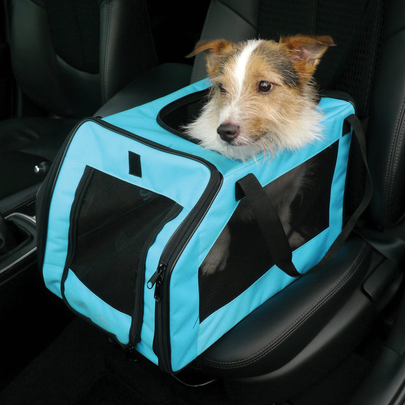 Rosewood Options Pet Car Seat Carrier, Medium, Aqua - PawsPlanet Australia