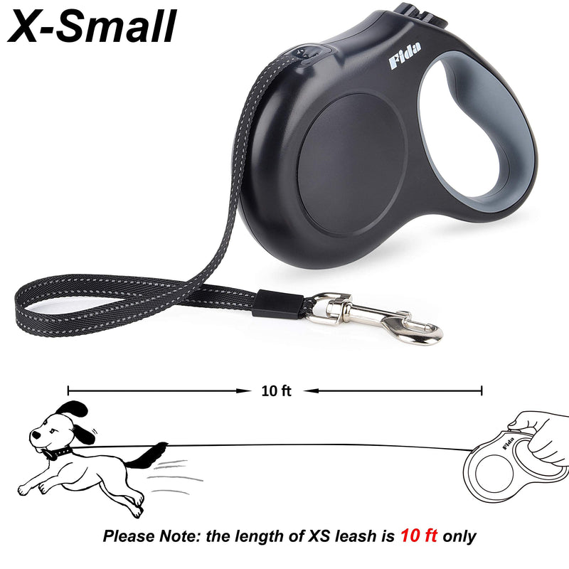 Fida Retractable Dog Leash, 16ft Heavy Duty Pet Walking Leash for X-Small/Small/Medium/Large Dog or Cat up to 110 lbs, Tangle Free. One-Hand Brake Black - PawsPlanet Australia