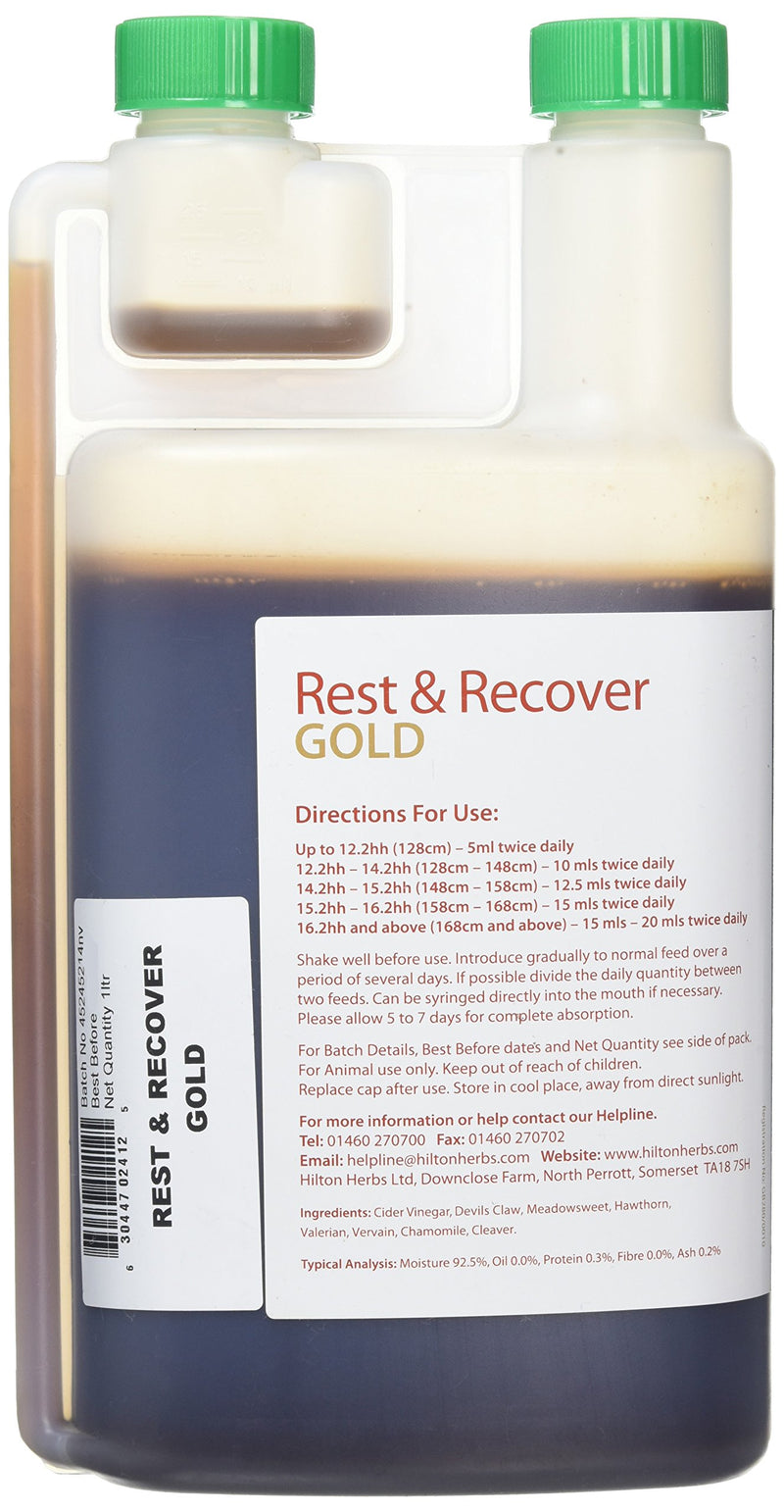 Hilton Herbs Rest and Recover Gold 1 Litre - PawsPlanet Australia