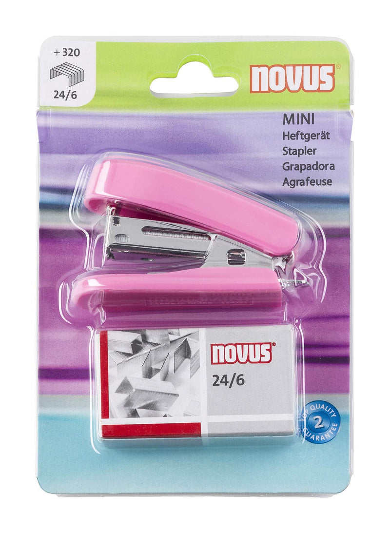 Novus mini stapler, pink - PawsPlanet Australia