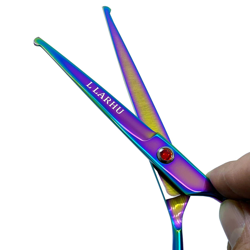 Professional Dog Grooming Scissors, L LARHU Safety Round Tip Dog Scissors For Dogs And Cats, 6 Inch Length Pet Grooming tools - PawsPlanet Australia