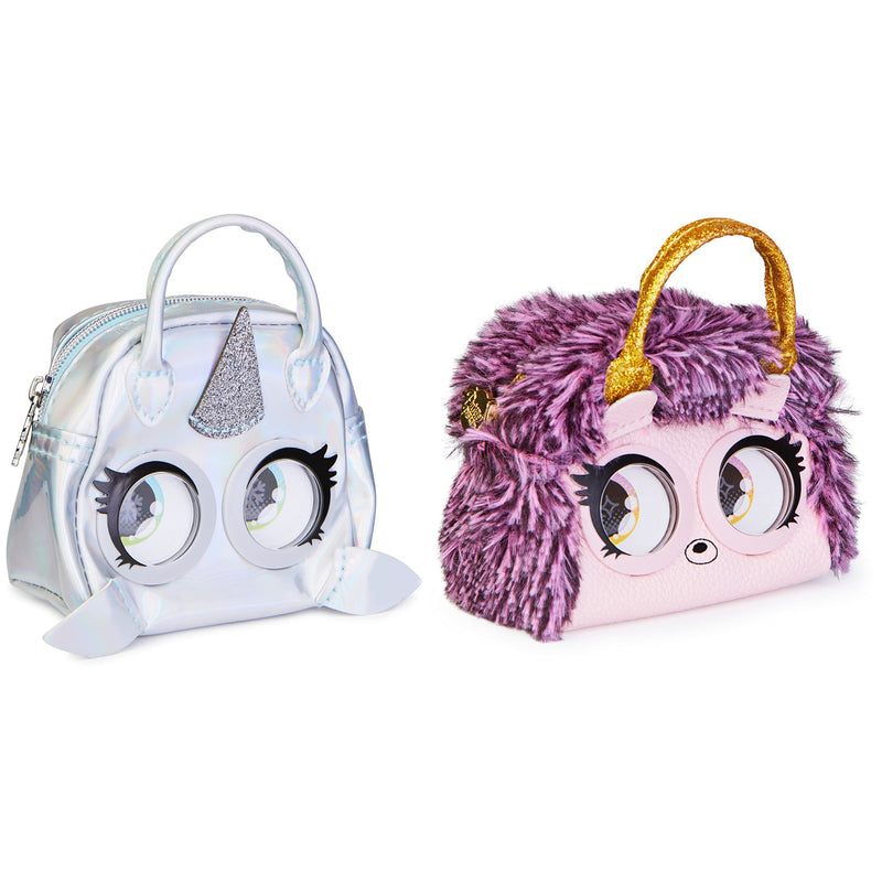 Purse Pets Micros, Edgy Hedgy Hedgehog and Narwow Narwhal Stylish Small Purse 2-Pack with Eye Roll Feature, Kids Toys for Girls Aged 5 and up 2 Pack - PawsPlanet Australia