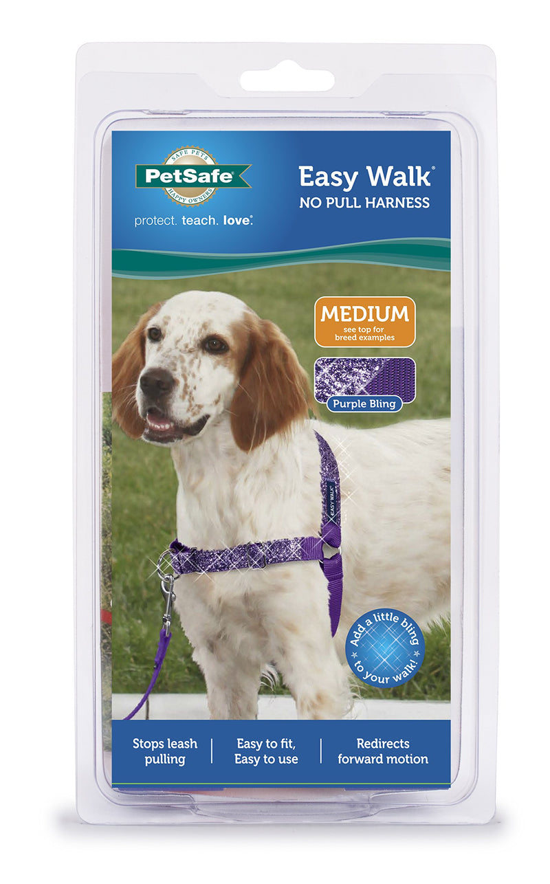 [Australia] - PetSafe Bling Easy Walk Harness Medium Purple Bling 