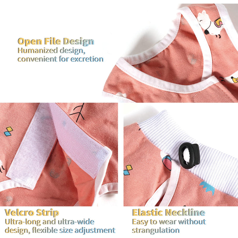 CGLRybO Cat Professional Recovery Suit for Abdominal Wounds or Skin Diseases, E-Collar Alternative for Cats and Dogs, After Surgery Wear, Pajama Suit Alpaca Pattern M - PawsPlanet Australia