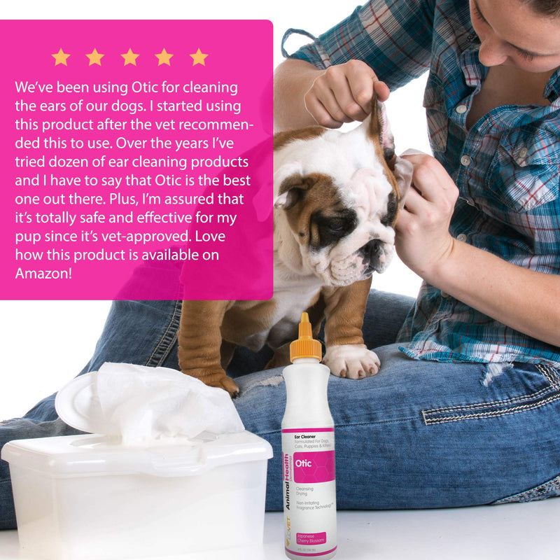 Lovet Pet Ear Cleaner | Otic Dog and Cat Ear Cleaner Solution | Ear Wash That Treats Infection, Itching and Mites 8oz - PawsPlanet Australia