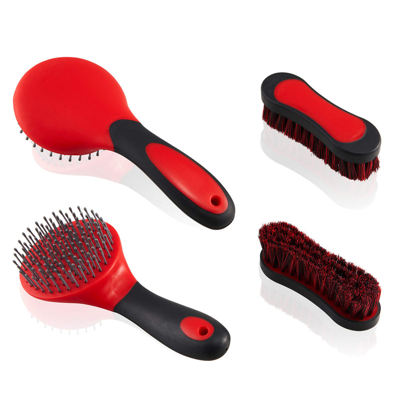 Horse Grooming Brushes Set - 8 Piece Equestrian Cleaning Tools Set For Horses & Ponies - PawsPlanet Australia