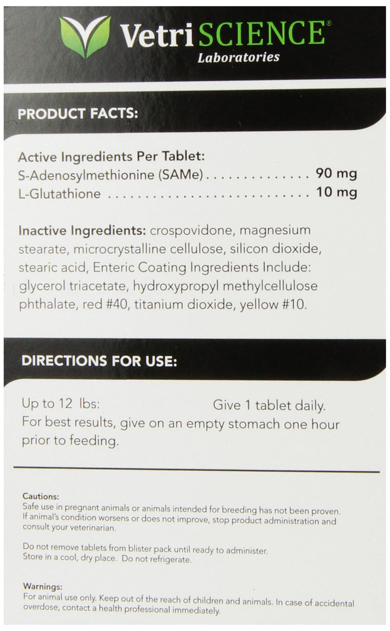 VetriScience Laboratories - Vetri SAMe Liver Support Supplement, 90mg - PawsPlanet Australia