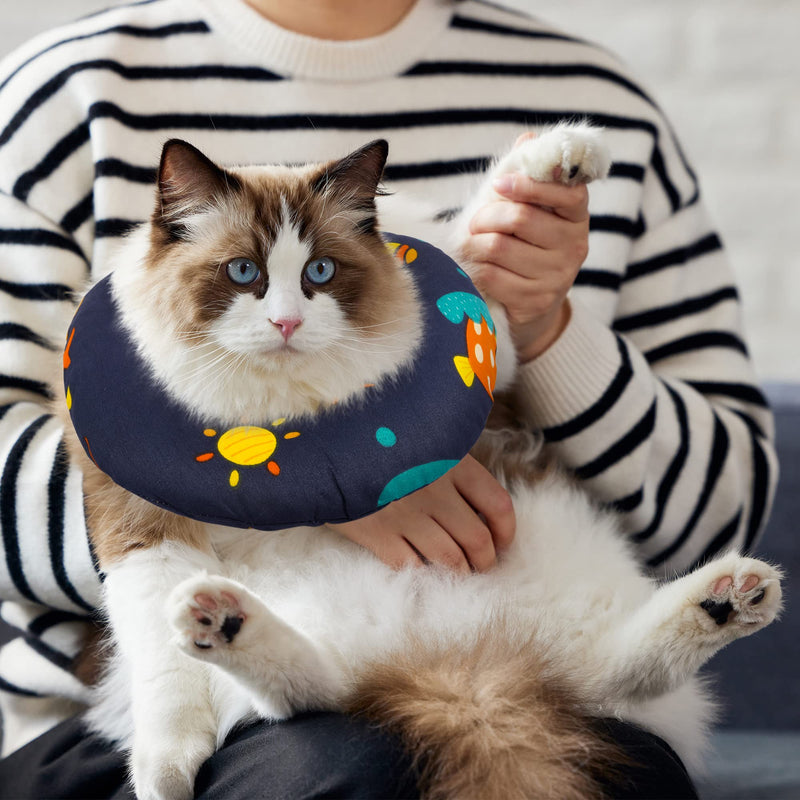 Cat Cone Collar, Adjustable Cat Recovery Collar, Cat Cone Post Surgery for Pets NB-1 Cotton - PawsPlanet Australia