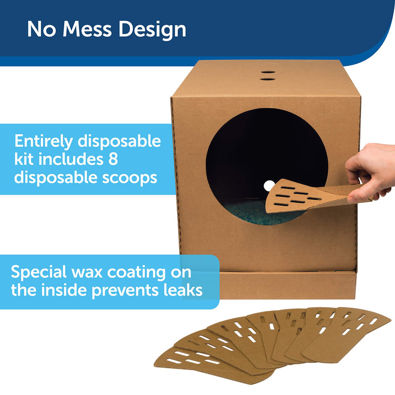 [Australia] - PetSafe Disposable Cat Litter Box, Collapsible Covered Design for Travel, from the Makers of ScoopFree Self Cleaning Litter Box No Litter 