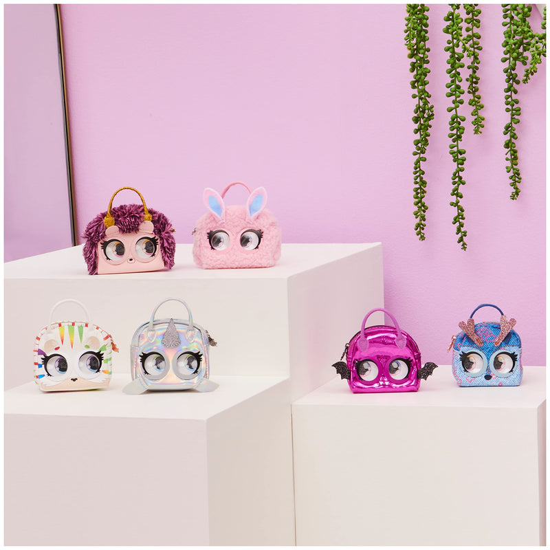 Purse Pets Micros, Edgy Hedgy Hedgehog and Narwow Narwhal Stylish Small Purse 2-Pack with Eye Roll Feature, Kids Toys for Girls Aged 5 and up 2 Pack - PawsPlanet Australia
