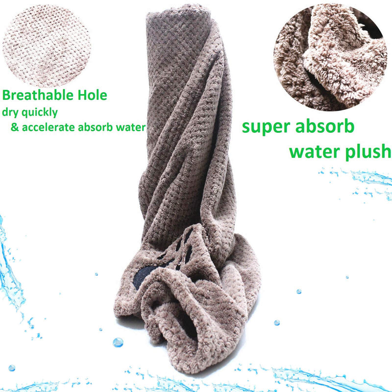 [Australia] - NLUJGYAV Dog Towel Microfiber Large Small Super Absorbent Shammy Fast Dry Bath Towel Wimming Beach Dogs Cat Travels Plush Soft Towel Machine Washable 13.8"*29.5" 