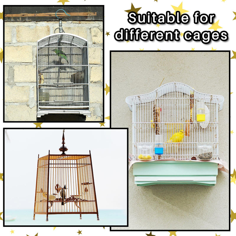 2 Pieces,Birdcage Covers Bird Cage Seed Catchers Birdcage Seeds Guards Nylon Mesh Nets Stretchy Parrot Cage Skirts Soft Airy Net Covers for Bird Parrot, White, Black (L) - PawsPlanet Australia