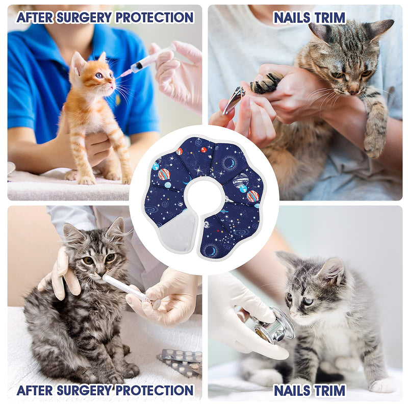 TIESOME Soft Cat Cone Collar, Adjustable Small Puppy Recovery Collar After Surgery Lightweight Comfortable Pet Protective Cotton Cone for Cat Kitten Prevent Licking Wounds - PawsPlanet Australia