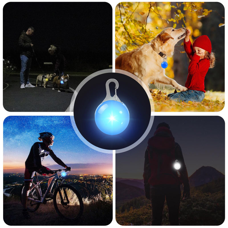 Pack of 7 dog light pendants, LED flashing light, dog collar pendant for dogs, cats, pet light collar with 3 flashing modes, safety light key chain for school bags, children, joggers - PawsPlanet Australia