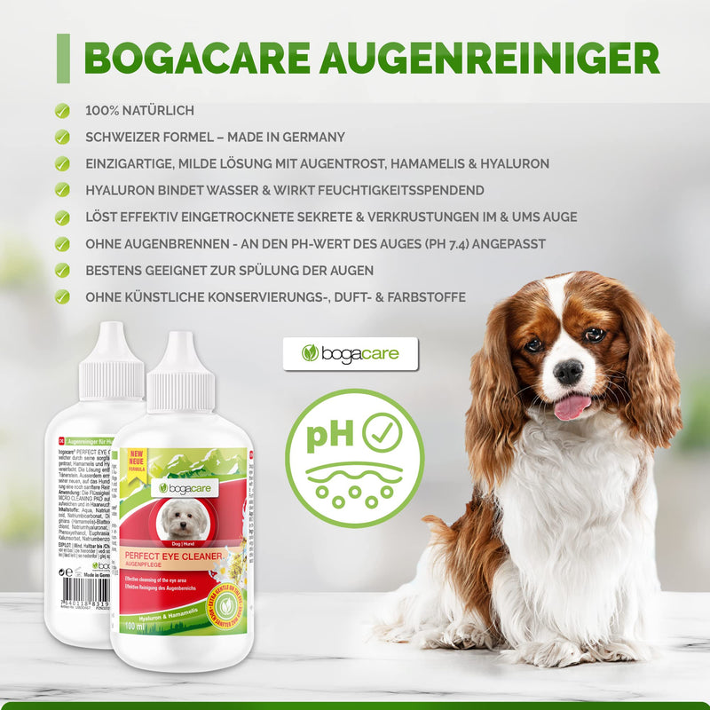 Bogacare Perfect Eye Cleaner - eye cleaner for dogs - tear stain remover for dogs - effectively removes tear stones and crusts - without burning eyes, UBO0467 - PawsPlanet Australia