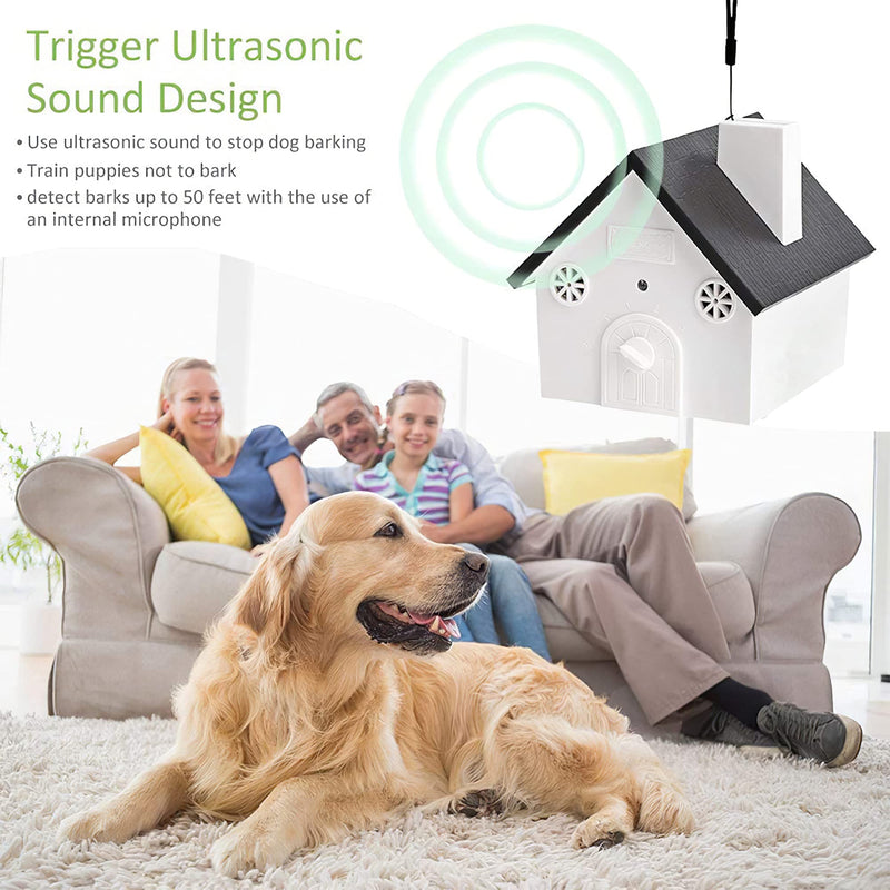 SESLEBE Ultrasonic Anti Barking Device for Dogs Sonic Bark Deterrents,Dog Barking Control Devices with 3 Levels and 50 Ft Range,Outdoor Waterproof Bark Box Safe for Pets Indoors and Outdoors - PawsPlanet Australia